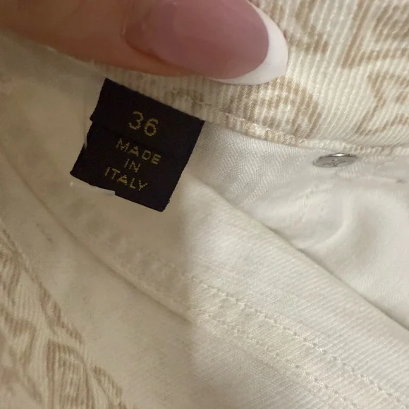 Louis Vuitton Cream White Jean Mini Shorts Size 36 - Picture 4 of 4